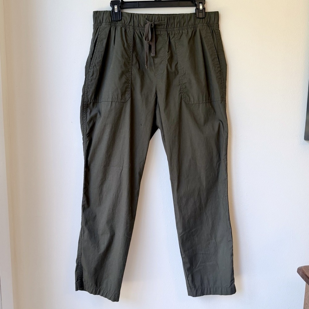 Sanctuary Straight Leg Pull On Pants Medium Green Preppy Minimalist Casual